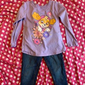 Paw patrol Girls top ans jeans